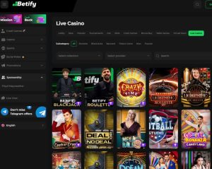 betify live casino.